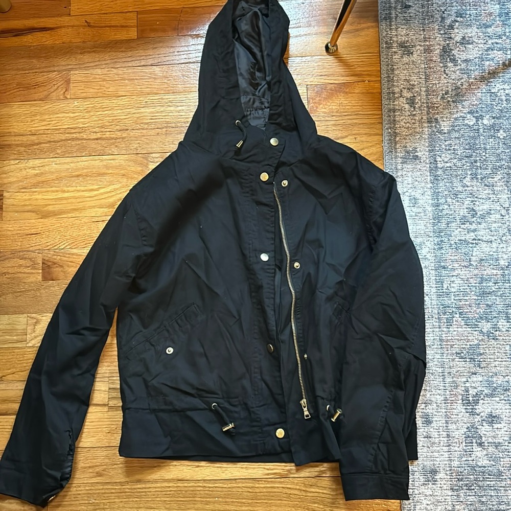black rainy day jacket